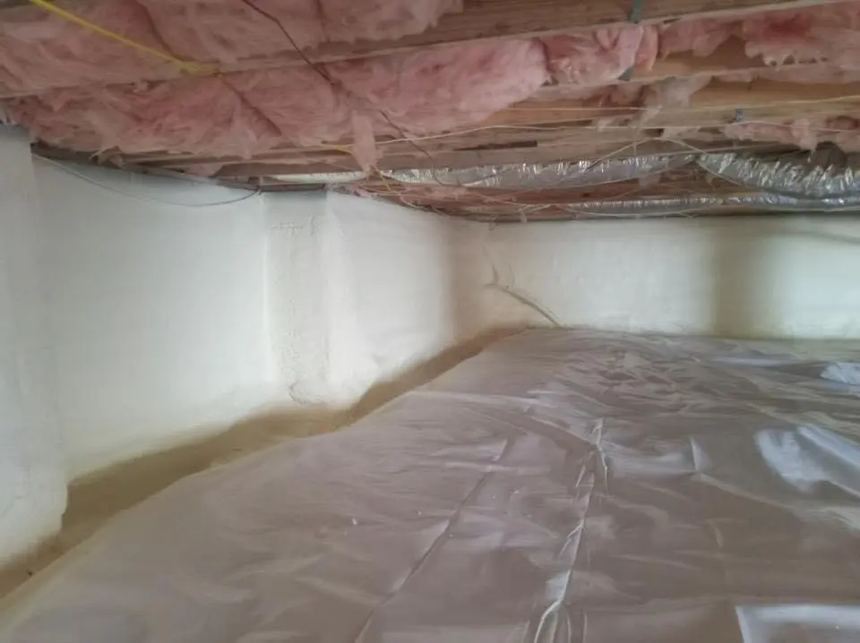 Crawl space encapsulation with closed-cell spray foam for Spray Foam Roofing in Jeannette
